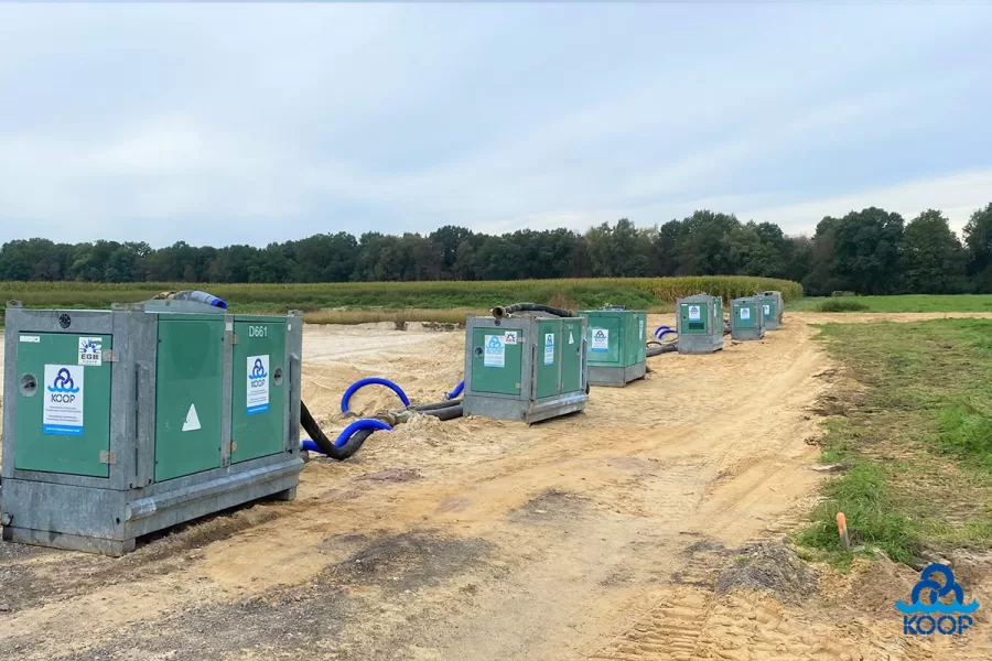 Koop Bronbemaling Dewatering Wasserbau - droge voeten door grondwater te verlagen via bronbemaling